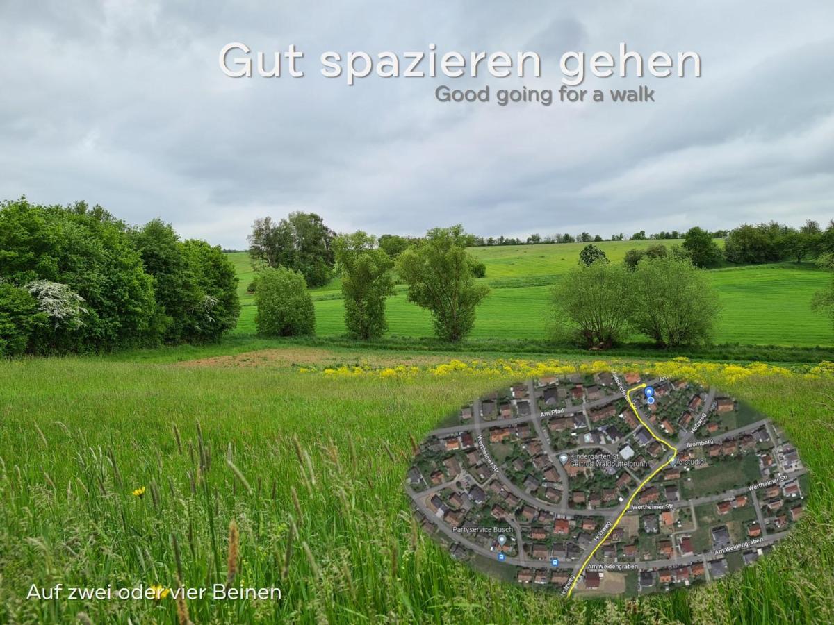 Lichtdurchflutetes Zimmer - Kaeppele Waldbuttelbrunn ภายนอก รูปภาพ